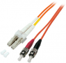 LWL-Patchkabel, ST auf LC-Duplex, 7.5 m, OM2, Multimode 50/125 µm