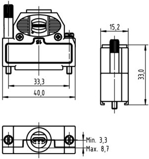 09670150484 Harting D-Sub Gehäuse