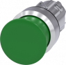 Pilzdrucktaster, unbeleuchtet, tastend, Bund rund, grün, Einbau-Ø 22.3 mm, 3SU1050-1AD40-0AA0