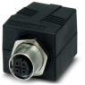 Adapter, M12 (4-polig, Buchse) auf RJ45 (4-polig, Buchse), gerade, 1414398