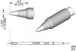 C210003 JBC Soldering tips, desoldering tips and hot air nozzles