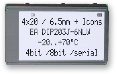 EA DIP203J-6NLW DISPLAY VISIONS LCD-Module