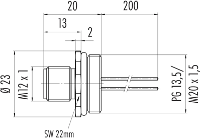 76 0331 0111 00012-0200 binder Sensor-Aktor Kabel Bild 2