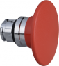 Drucktaster, unbeleuchtet, tastend, Bund rund, rot, Frontring silber, Einbau-Ø 22 mm, ZB4BR4