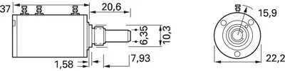 7216R10KL.25 BI Technologies Potentiometer Bild 2