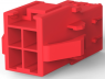 Buchsengehäuse, 4-polig, RM 3.96 mm, gerade, rot, 1-368589-2