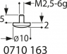 Messeinsatz für Messuhren 0701, M2,5, 0710 163