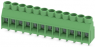 Leiterplattenklemme, 12-polig, RM 6.35 mm, 0,2-6,0 mm², 32 A, Schraubanschluss, grün, 1713846