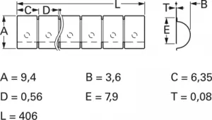 FCB-422-BLANK-406 MTC Kontaktfederstreifen