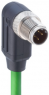 Sensor-Aktor Kabel, M12-Kabelstecker, abgewinkelt auf offenes Ende, 4-polig, 2 m, PUR, schwarz, 4 A, 2374