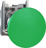 Drucktaster, unbeleuchtet, tastend, 1 Schließer, Bund rund, grün, Frontring silber, Einbau-Ø 22 mm, XB4BC31EX