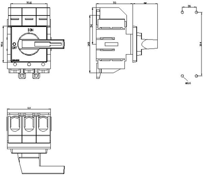 3LD5800-0TK11 Siemens Lasttrennschalter Bild 2