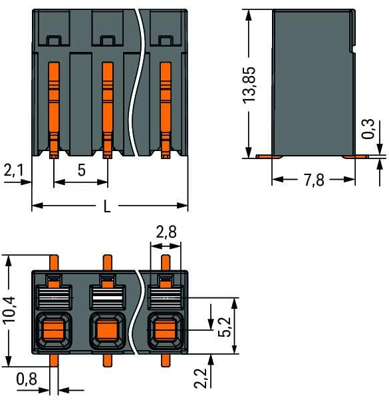 2086-3103/700-000/997-605 WAGO PCB Terminal Blocks Image 2