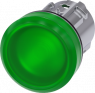 Leuchtmelder, 22mm, rund, Metall, hochglanz, grün,Linse, glatt, 3SU10516AA400AA0