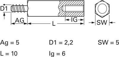 10432556 ESSENTRA COMPONENTS Abstandsbolzen Bild 2