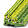Schutzleiter-Reihenklemme, Schraub-/Steckanschluss, 0,14-6,0 mm², 4-polig, 6 kV, gelb/grün, 3060319