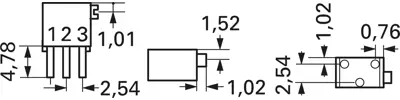 3266X-1-102LF Bourns Electronics GmbH Trimmpotentiometer Bild 2