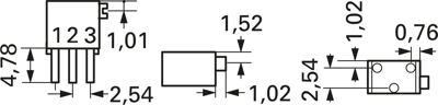 3266X-1-501LF Bourns Electronics GmbH Trimmpotentiometer Bild 2