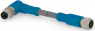 Sensor-Aktor Kabel, M8-Kabelstecker, abgewinkelt auf M8-Kabeldose, gerade, 3-polig, 0.5 m, PUR, grau, 3 A, T4062223003-001