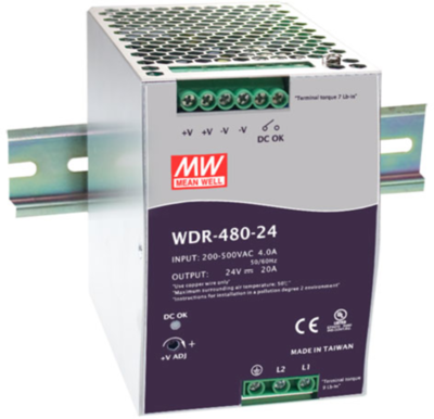 WDR-480-24 MEAN WELL Hutschienen-Netzteile