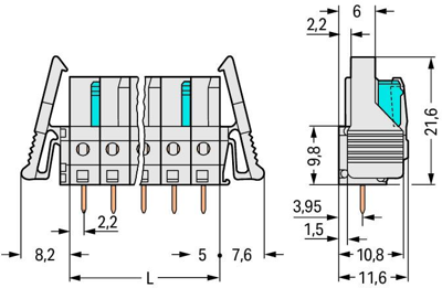 722-140/039-000 WAGO PCB Connection Systems Image 2