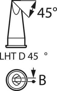 LHT D 45° Weller Lötspitzen, Entlötspitzen und Heißluftdüsen