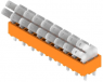 Leiterplattenklemme, 9-polig, RM 5 mm, 0,2-2,5 mm², 15 A, Flachstecker, orange, 9511860000
