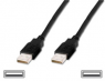 USB 2.0 Anschlussleitung, USB Stecker Typ A auf USB Stecker Typ A, 1.8 m, schwarz