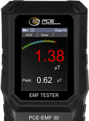 PCE-EMF 30 PCE Instruments Luxmeter, Schallpegelmesser, Magnetfeldtester Bild 2