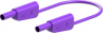 Messleitung mit (4 mm Lamellenstecker, gerade) auf (4 mm Lamellenstecker, gerade), 1.5 m, violett, PVC, 1,0 mm², CAT II, CAT III