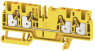 Durchgangsklemme, Push-in-Anschluss, 0,5-4,0 mm², 4-polig, 32 A, 8 kV, gelb, 2051550000