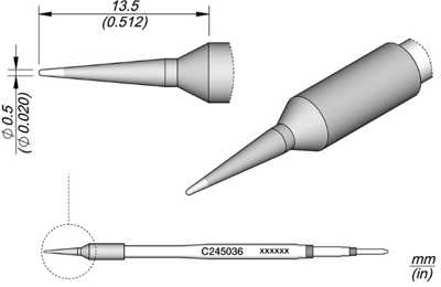 C245036 JBC Lötspitzen, Entlötspitzen und Heißluftdüsen Bild 1