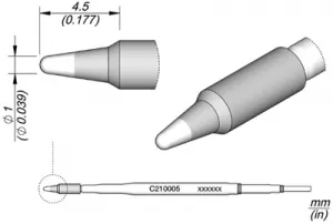 C210005 JBC Soldering tips, desoldering tips and hot air nozzles