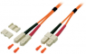 Duplex-Jumper, SC auf SC, 0.5 m, OM2, Multimode 50/125 µm