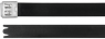 Kabelbinder, Edelstahl, (L x B) 1245 x 12.3 mm, Bündel-Ø 17 bis 180 mm, schwarz, -80 bis 538 °C