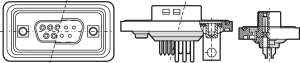 D-Sub Stecker, 9-polig, Standard, bestückt, gerade, Lötkelch, 4STD09PAM99B30X