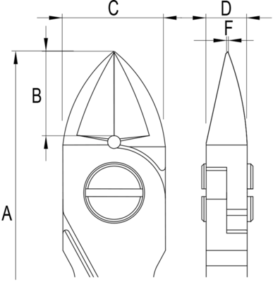 ES5161L.CR.BG ideal-tek Seitenschneider, Vornschneider Bild 3