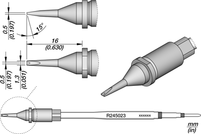 R245023 JBC Soldering tips, desoldering tips and hot air nozzles