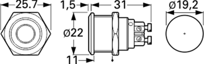 MPI002/28/D5 BULGIN Druckschalter Bild 2