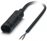 Sensor-Aktor Kabel, Kabelstecker auf offenes Ende, 2-polig, 5 m, PUR, schwarz, 8 A, 1410755