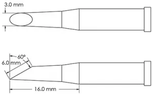 GT4-HF6030S METCAL Soldering tips, desoldering tips and hot air nozzles