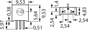 3386H-1-103TLF Bourns Electronics GmbH Trimmpotentiometer Bild 2