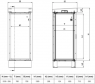 29 HE Modularer Outdoor-Schrank mit einer Tür, Ventilator, (H x B x T) 1530 x 700 x 730 mm, IP55, Stahl, lichtgrau, 10149-334