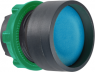 Frontelement, unbeleuchtet, tastend, Bund rund, blau, Frontring schwarz, Einbau-Ø 22 mm, ZB5AA66