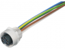 Sensor-Aktor Kabel, 7/8"-Flanschbuchse, gerade auf offenes Ende, 3-polig, 0.2 m, PUR, 10 A, 1292380000