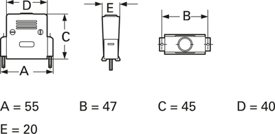 AGP 25 G Assmann WSW D-Sub Gehäuse