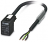 Sensor-Aktor Kabel, Ventilsteckverbinder DIN form B auf offenes Ende, 3-polig, 10 m, PVC, schwarz, 4 A, 1400610