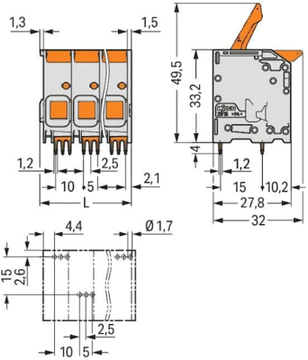 2616-1111/020-000 WAGO PCB Terminal Blocks Image 2