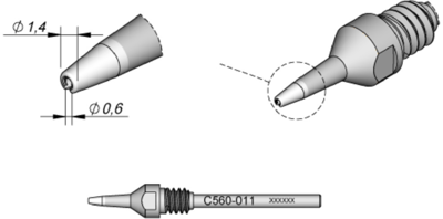 C560011 JBC Lötspitzen, Entlötspitzen und Heißluftdüsen