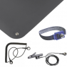 ESD Personenerdung Set 5-tlg Matte schwarz (610x450x1,5), Armband, 2 Kabel, Klemme, 9-366